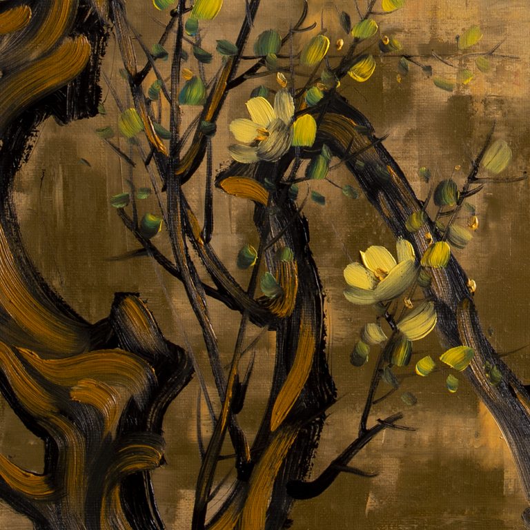 asian blossoms canvas oil painting