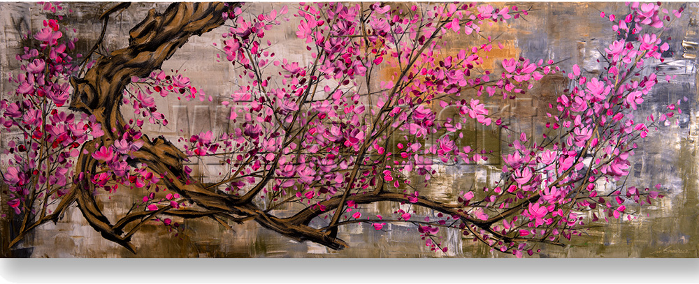 asian blossoms oil painting large canvas art