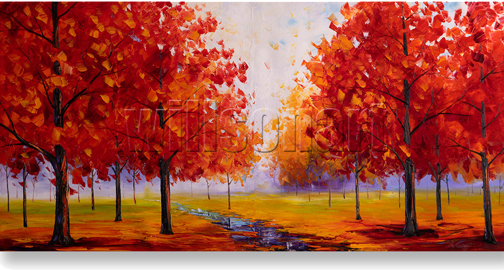 autumn landscape large oil painting