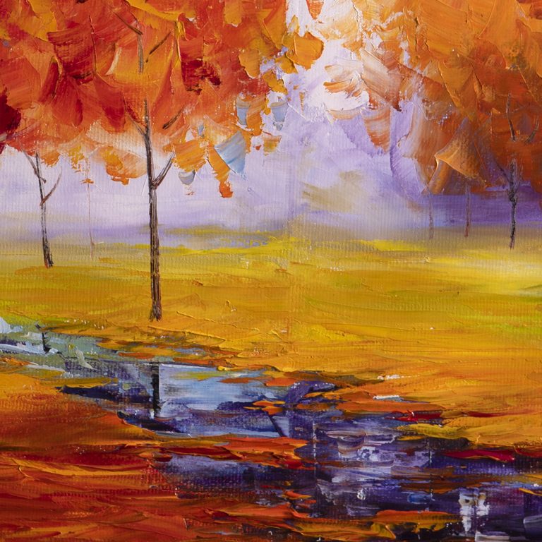 autumn landscape large oil painting
