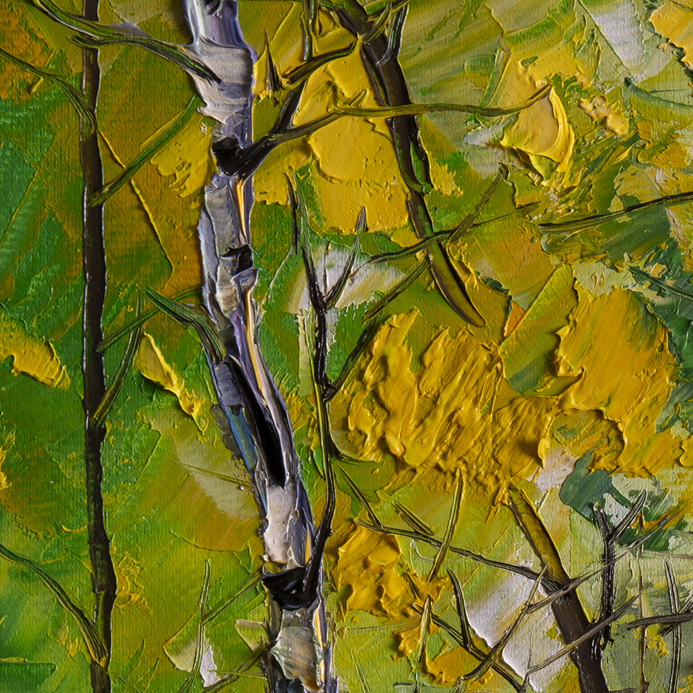Autumn Birch Landscape Painting Oil on Canvas Textured Palette Knife Modern  Original Tree Art 8X10 – Original Textured Palette Knife Paintings by  Willson Lau