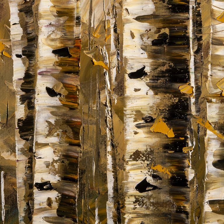 fall colors birch forest landscape oil painting