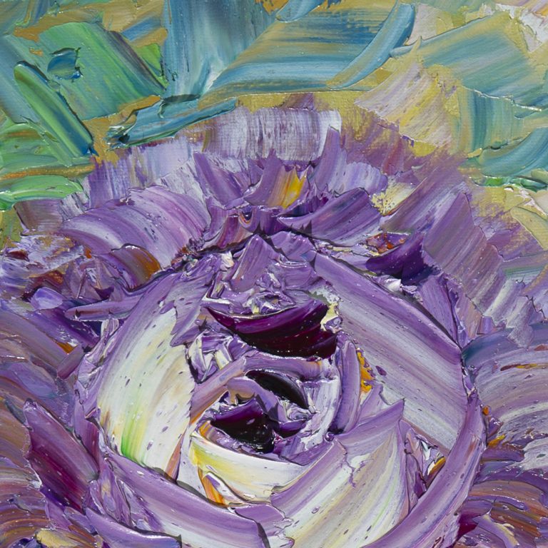 flower oil painting peony textured canvas art