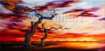 landscape tree sunset large canvas painting wall art