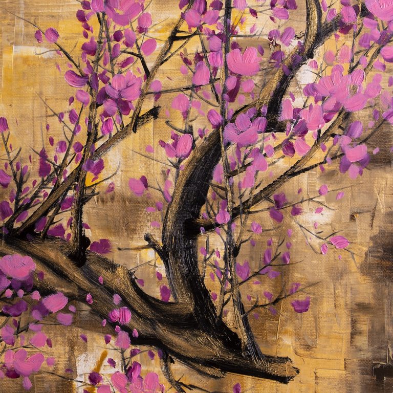 plum blossoms flower canvas oil painting