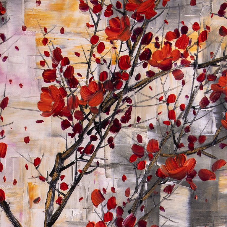 plum blossoms flower oil painting
