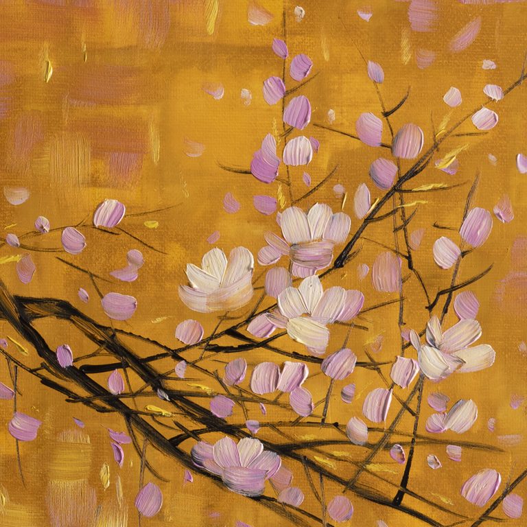 plum blossoms oil painting